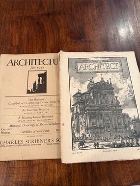 ARCHITECT Vintage Magazine Pair 1928 & 1929